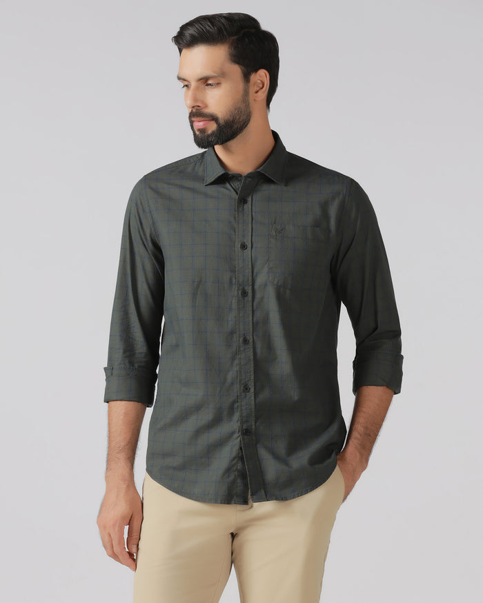 LONG SLEEVE INDIA FIT CHECK SHIRT