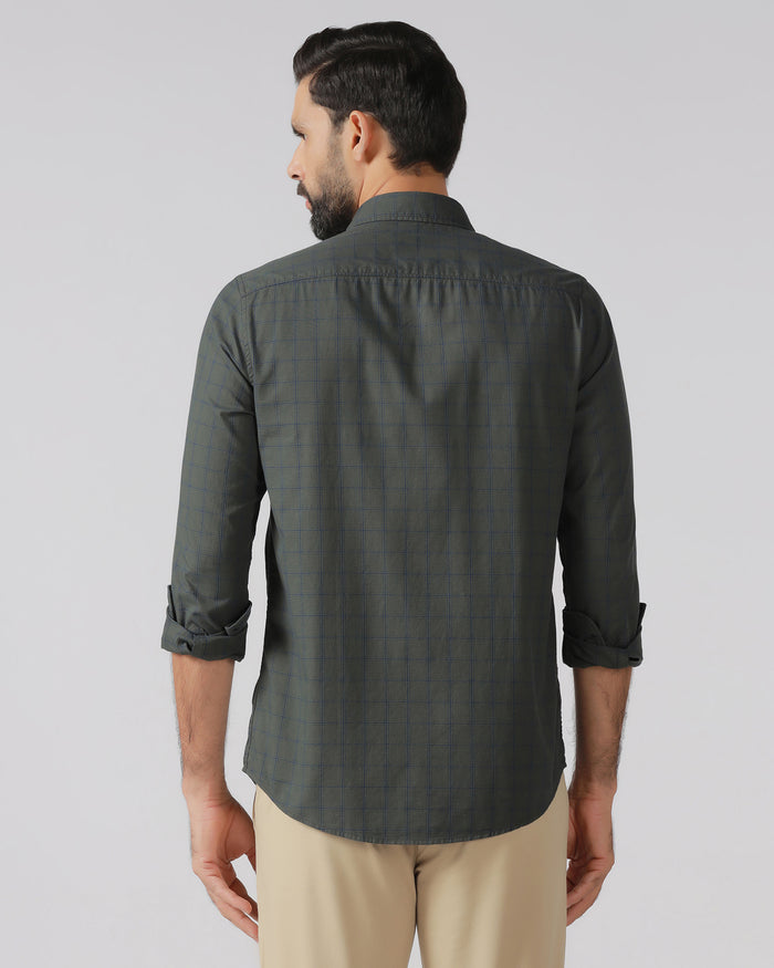 Olive Check Shirt - Nipon