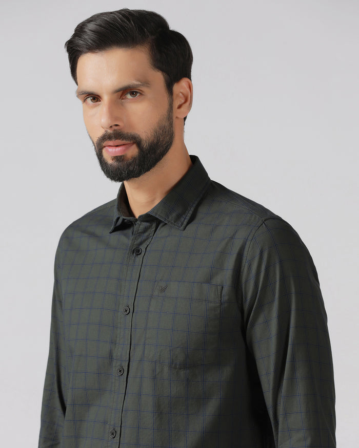 Olive Check Shirt - Nipon