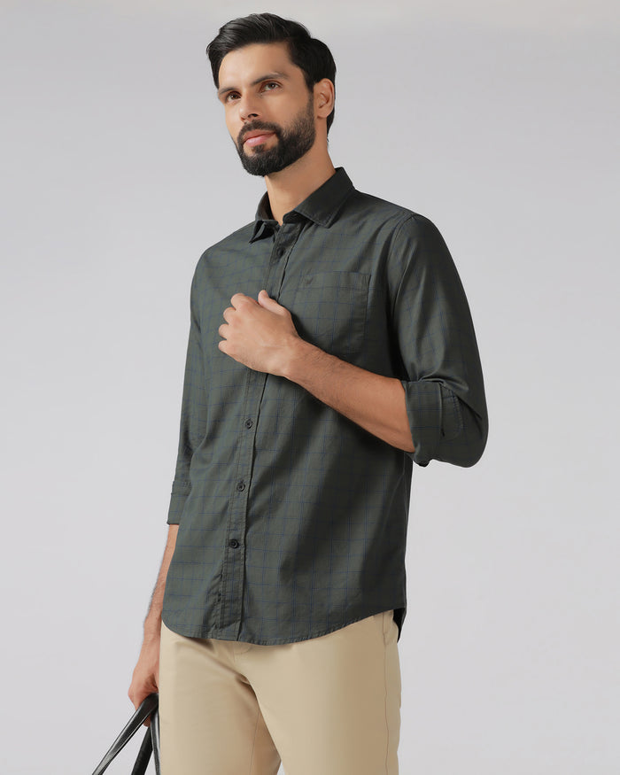 Olive Check Shirt - Nipon