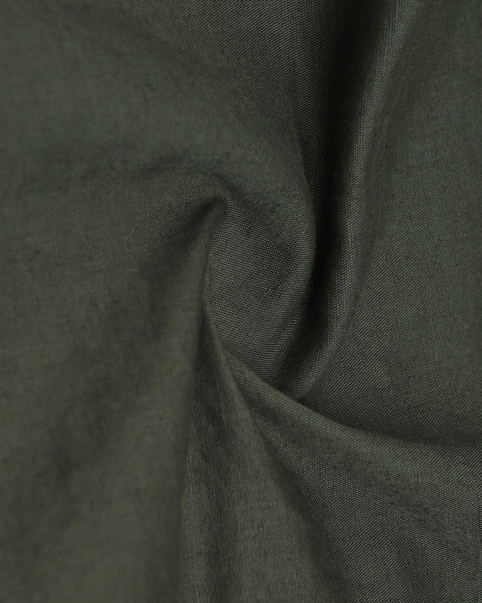 Olive Linen Solid Shirt - Salmon