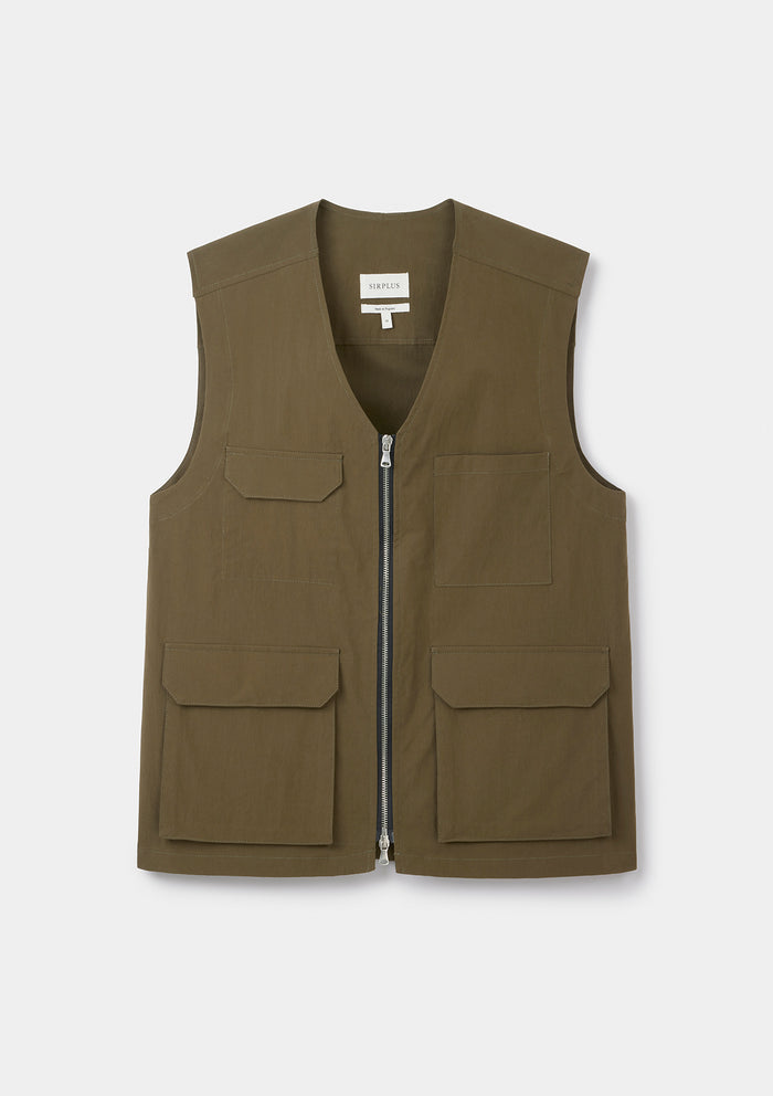 Olive Utility Gilet, Gilet - SIRPLUS