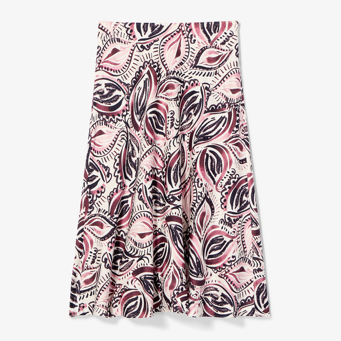 Orchard Slip Skirt - Printed Everyday Satin :: Brushstroke Paisley