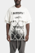 Julius_7 | Pre SS25 - Oversized layered printed T-Shirt, Off White