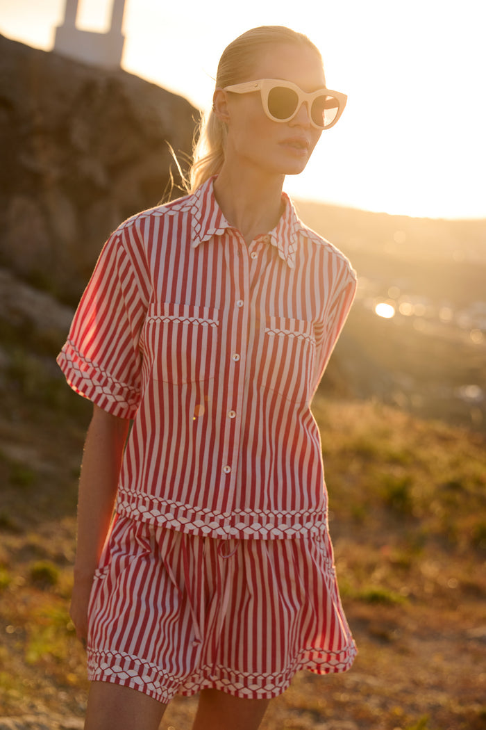 Parker Top- Sconset Red