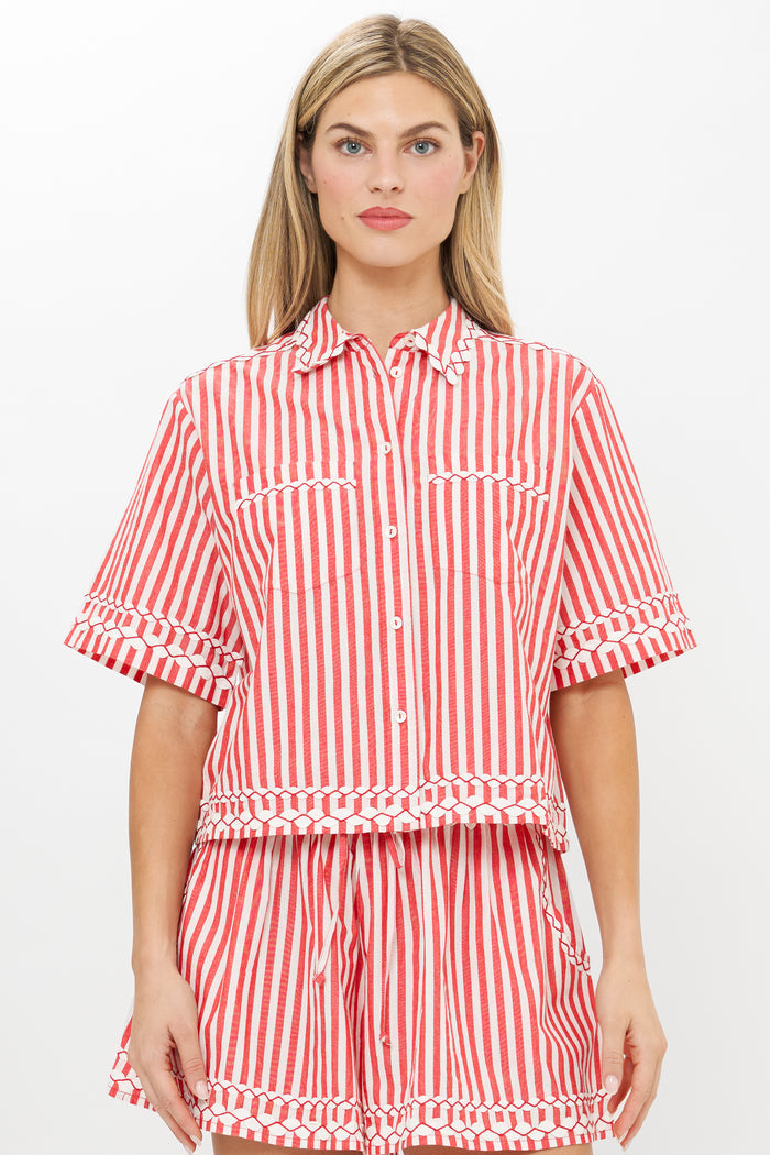 Parker Top- Sconset Red