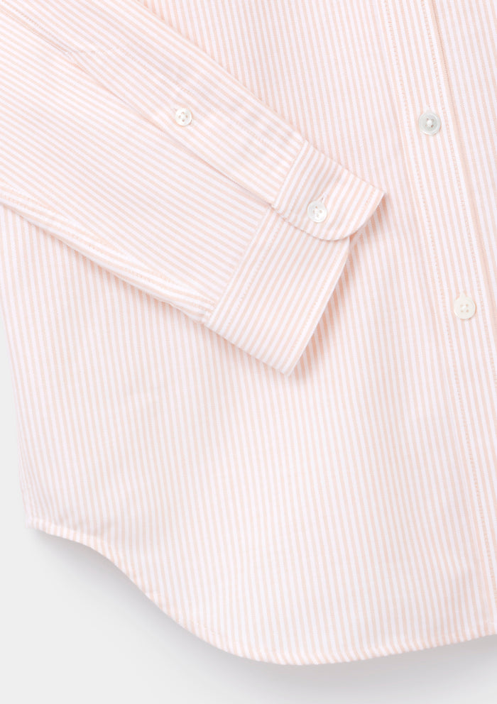 Peach Stripe Button-Down Shirt, Collar Shirt - SIRPLUS
