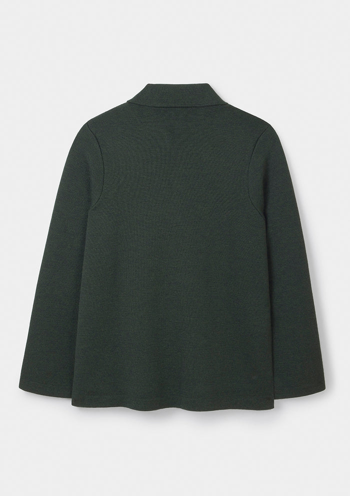 Pine Green Merino Knit Jacket, Knit Jacket - SIRPLUS