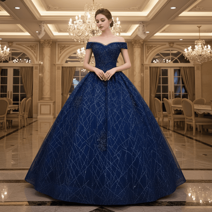 Pink Off Shoulder Quinceanera Dress Ball Gown Formal Dress - Rosymae