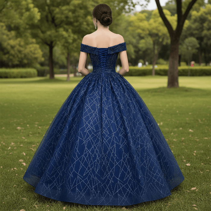 Pink Off Shoulder Quinceanera Dress Ball Gown Formal Dress - Rosymae