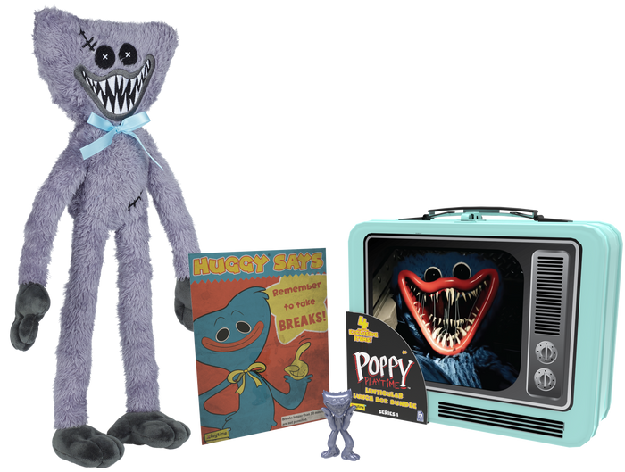 Poppy Playtime Lenticular Lunch Box Bundle with Huggy Wuggy Collectibles