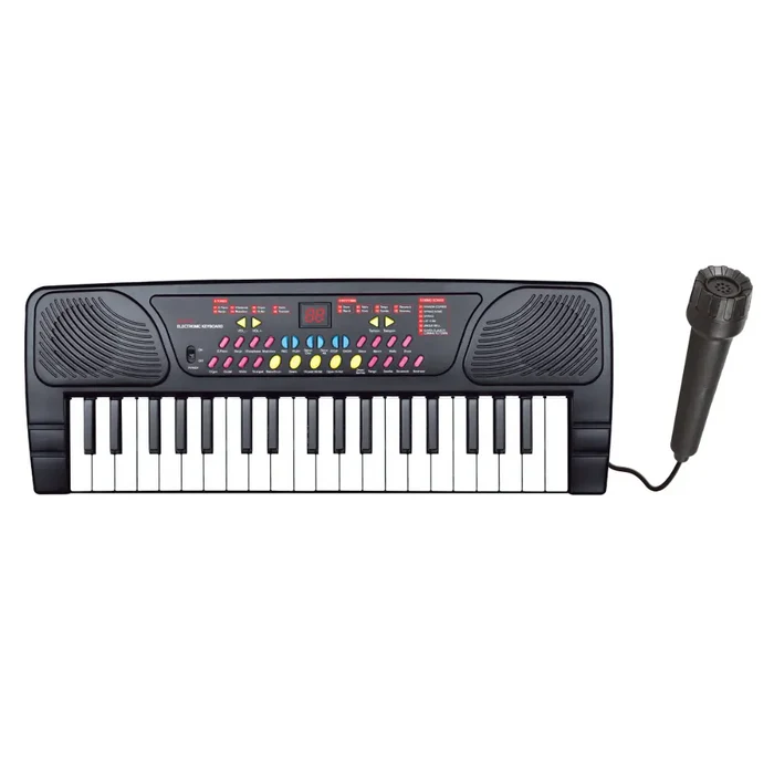 Power Joy Music Keyboard 37 keys with Mic Battery Operated