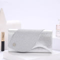 Pu Leather Rhinestone Square Clutch