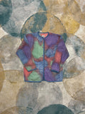 Purple Pastel Colorful Fleece Cardigan