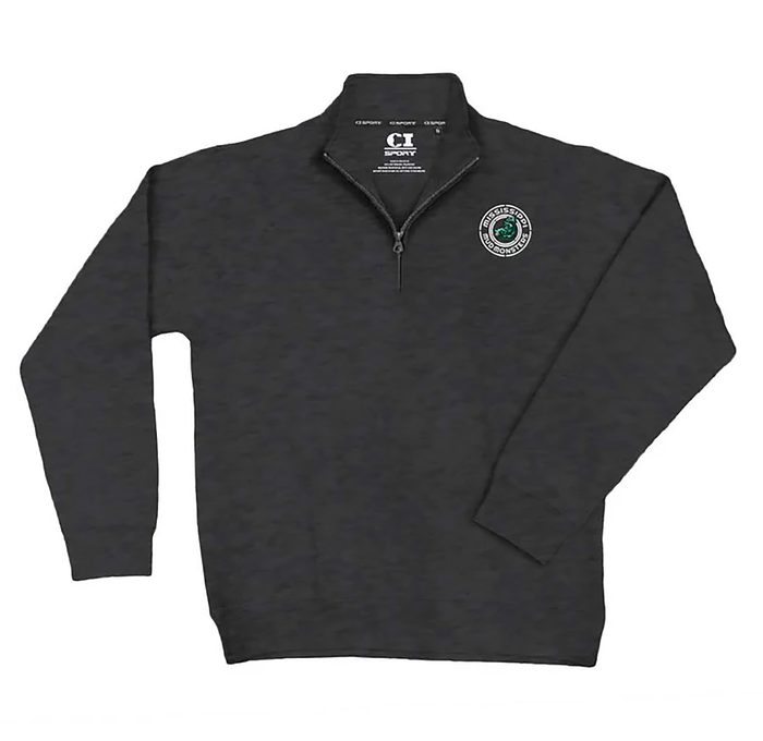 Quarter Zip - Swimming Fish - Charcoal