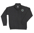 Quarter Zip - Swimming Fish - Charcoal