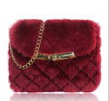 Quilted Fluffy Crossbody Bag