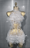 Rae Sleeveless Sheer Mesh Bodycon Mini Dress
