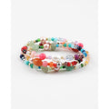 rainbow beaded bracelet stacked