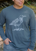 RAVEN - Unisex 100% Organic Cotton Long Sleeve Tee - Storm Grey
