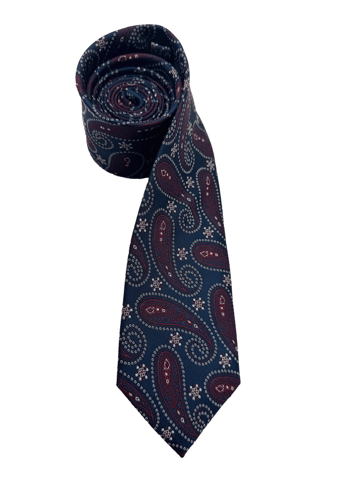 Reade Burgundy Paisley Silk Tie