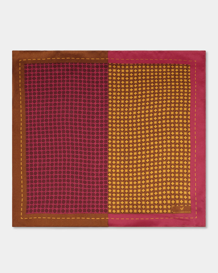 Accessories Regular Fit 2 Ways Print Pocket Square
