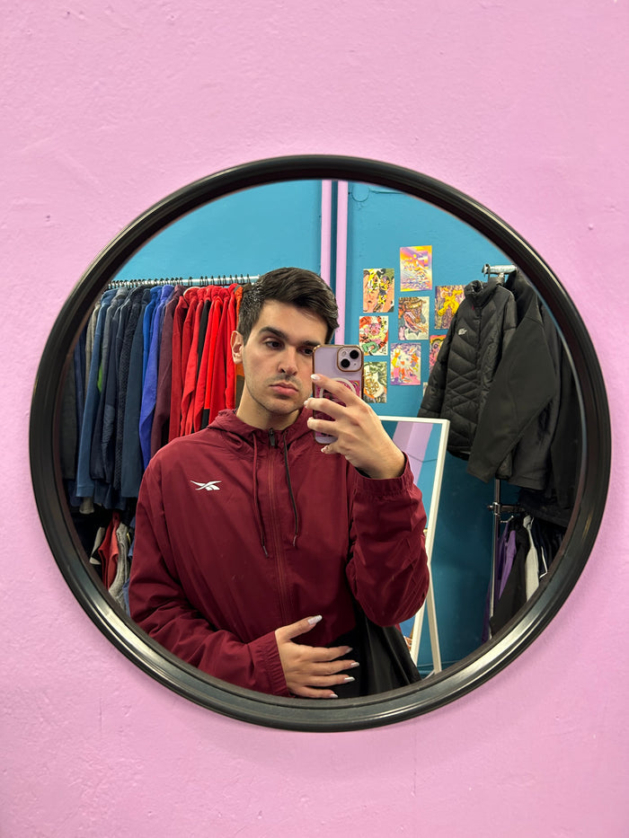 Reebok Burgundy and Black Windbreaker