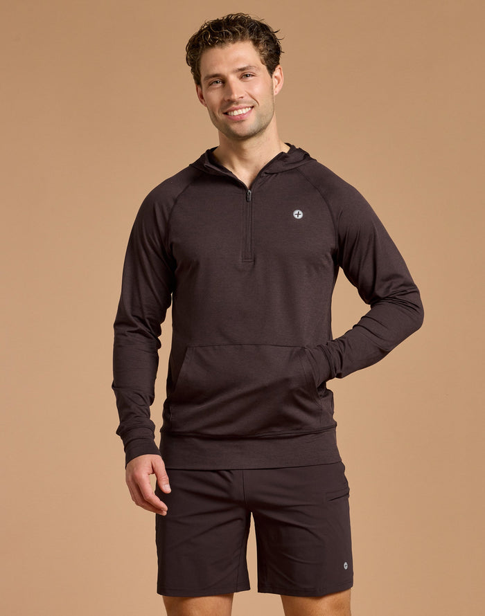 Relaxed Hoodie in Mocha Bean Marl