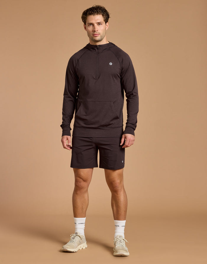 Relaxed Hoodie in Mocha Bean Marl