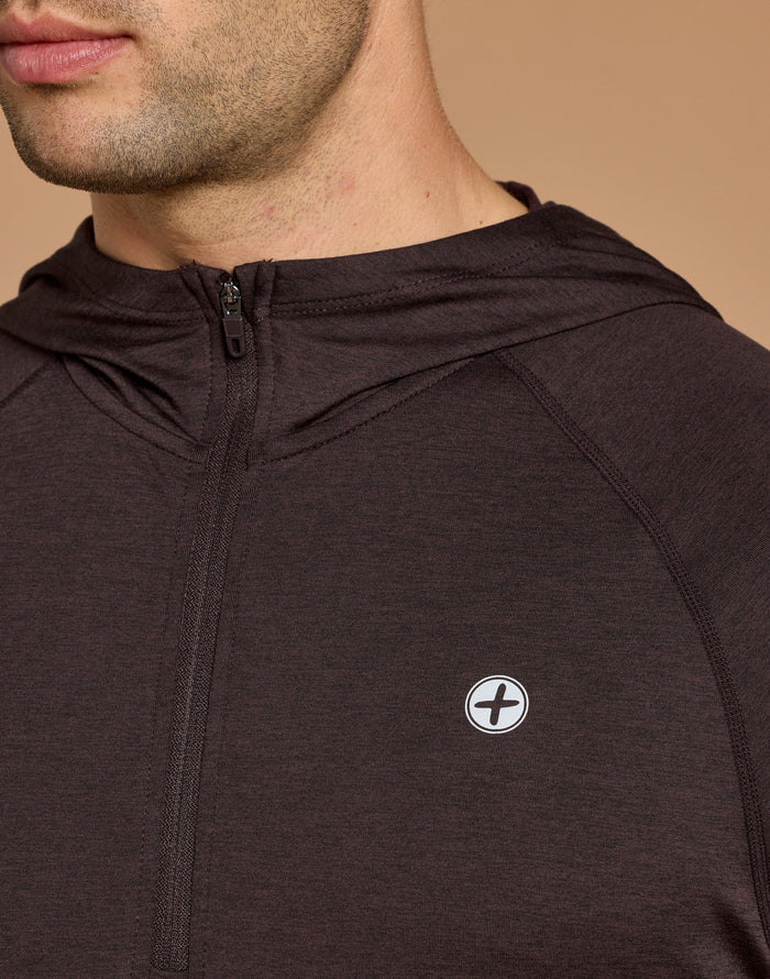 Relaxed Hoodie in Mocha Bean Marl