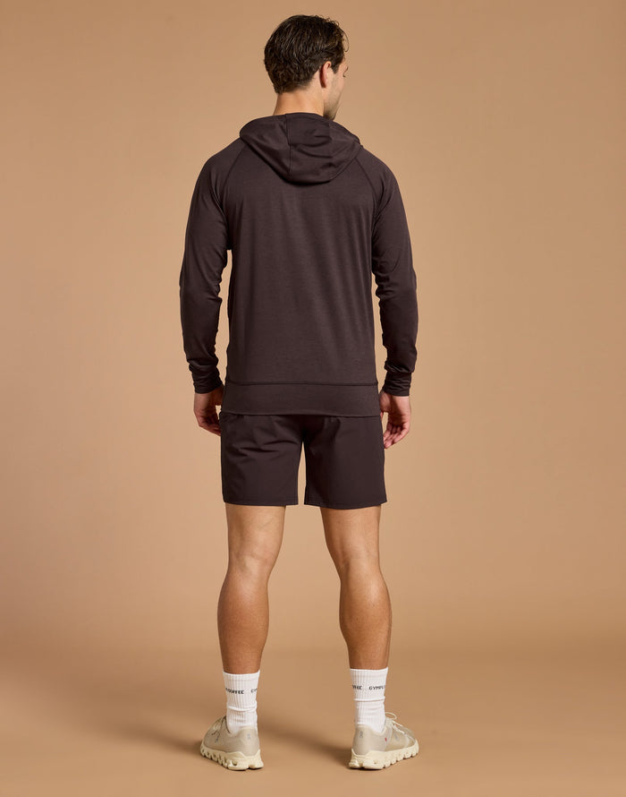 Relaxed Hoodie in Mocha Bean Marl