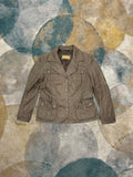 Retro Beige Leather Jacket