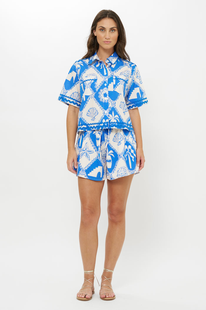 Riley Shorts- Asterias Blue