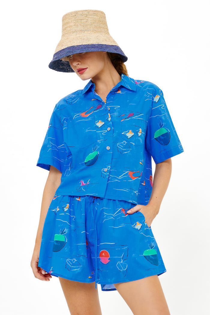 Riley Shorts- Dip Blue