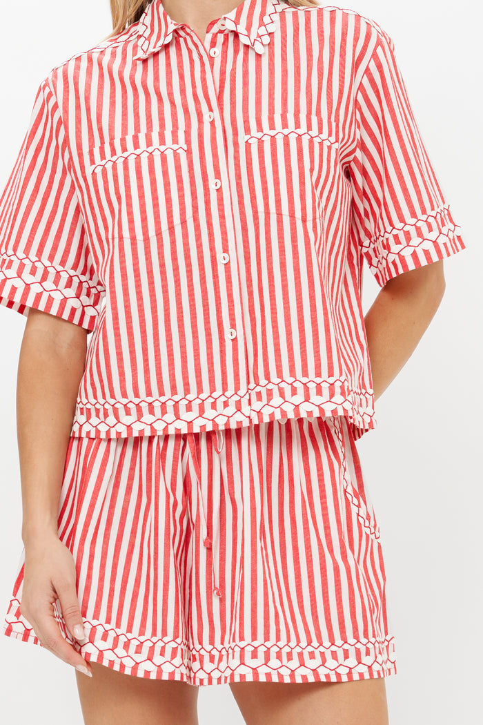 Riley Shorts- Sconset Red