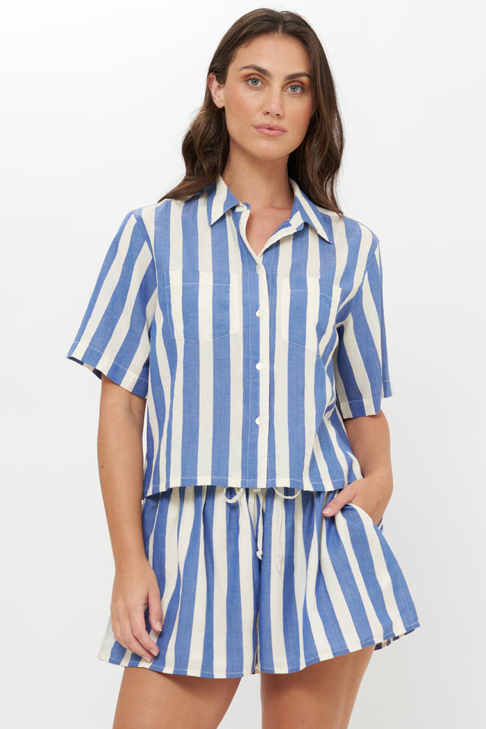 Riley Shorts- Solana Blue