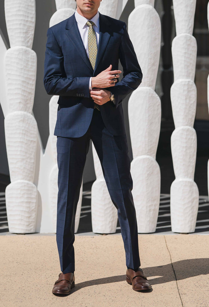 Ritchie 404 Blue Australian Merino Wool Suit Jacket