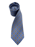 Ritz Blue Quatrefoil Silk Tie