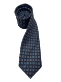 Ritz Navy Quatrefoil Silk Tie