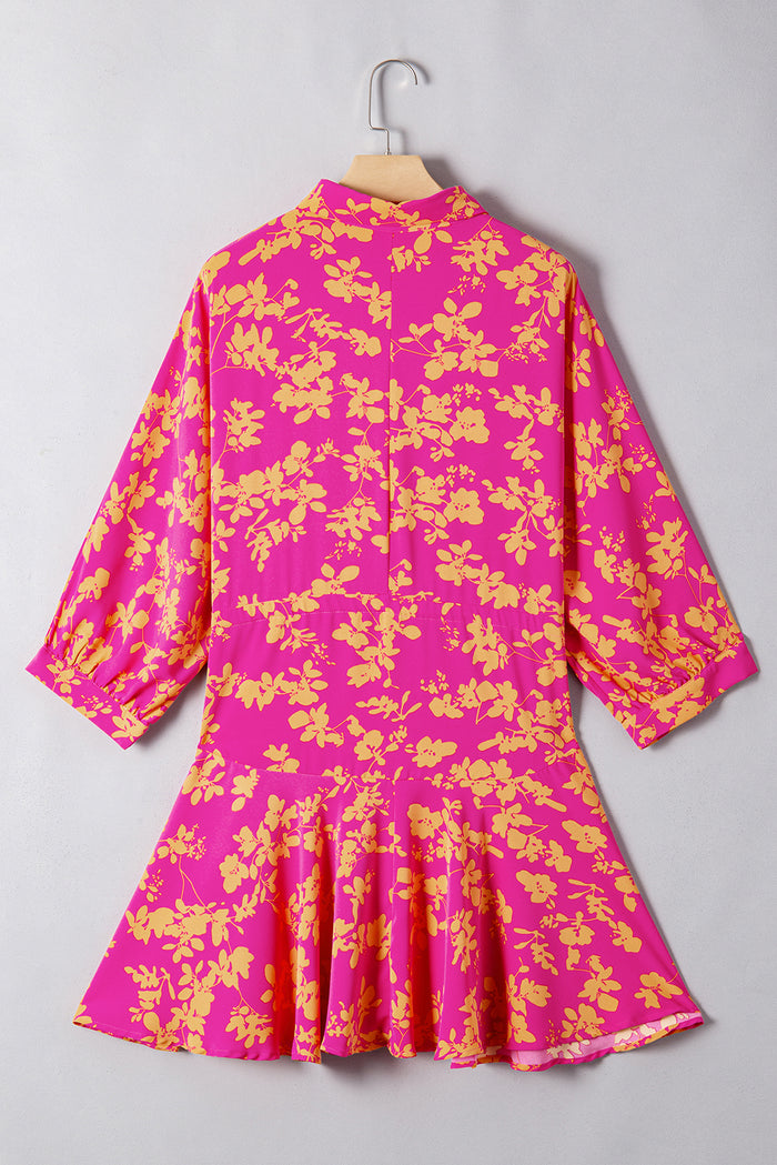 Robe courte fluide tunique à cordon de serrage *