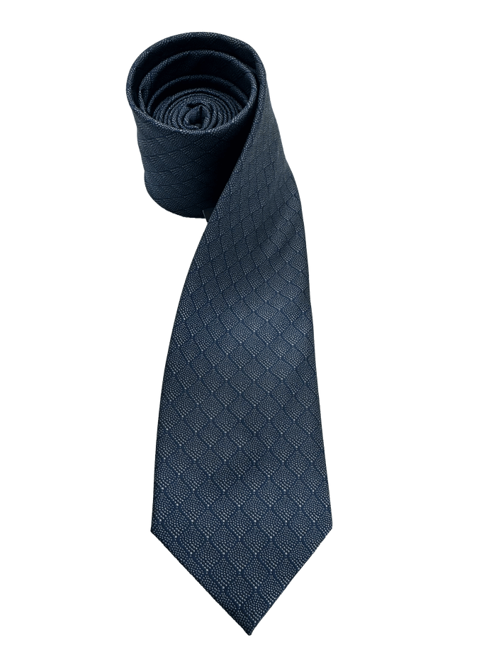 Rockefeller Blue Dot Grid Tie