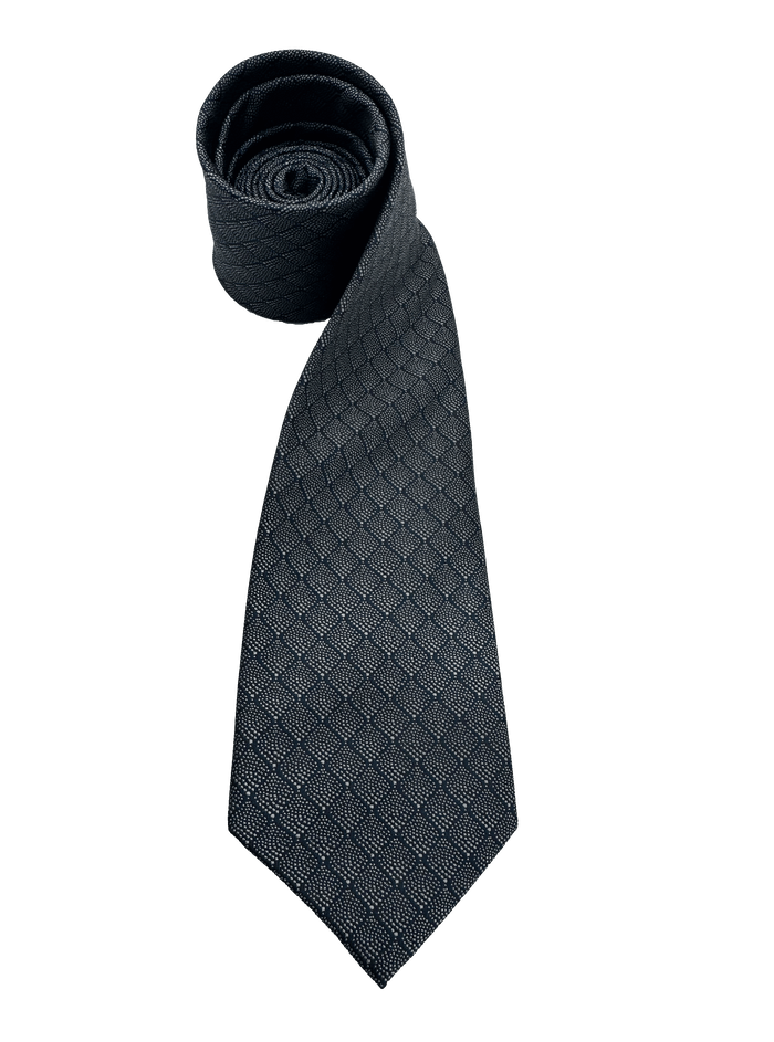 Rockefeller Navy Dot Grid Tie