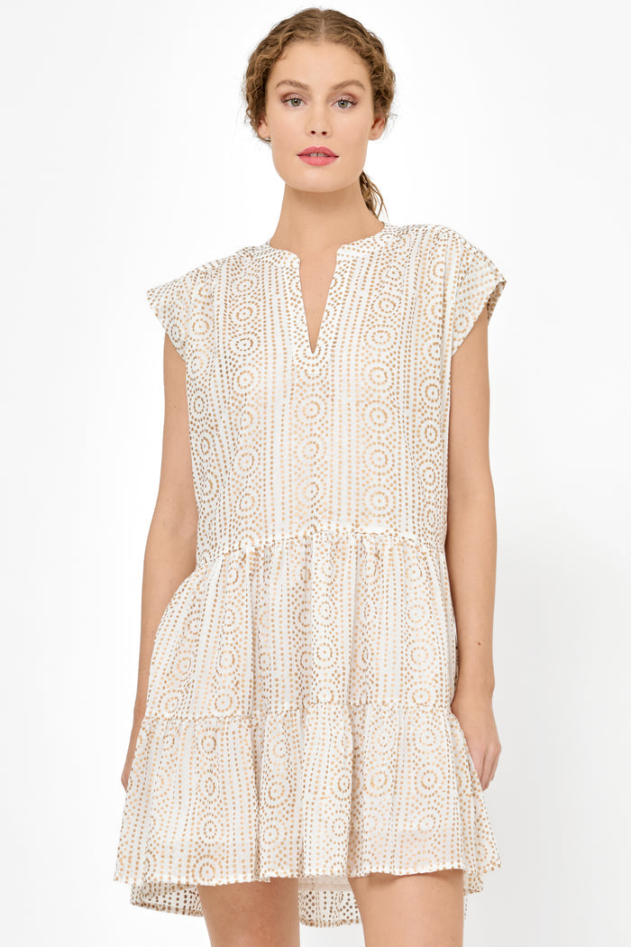 Roll Sleeve- Helene Cream Gold