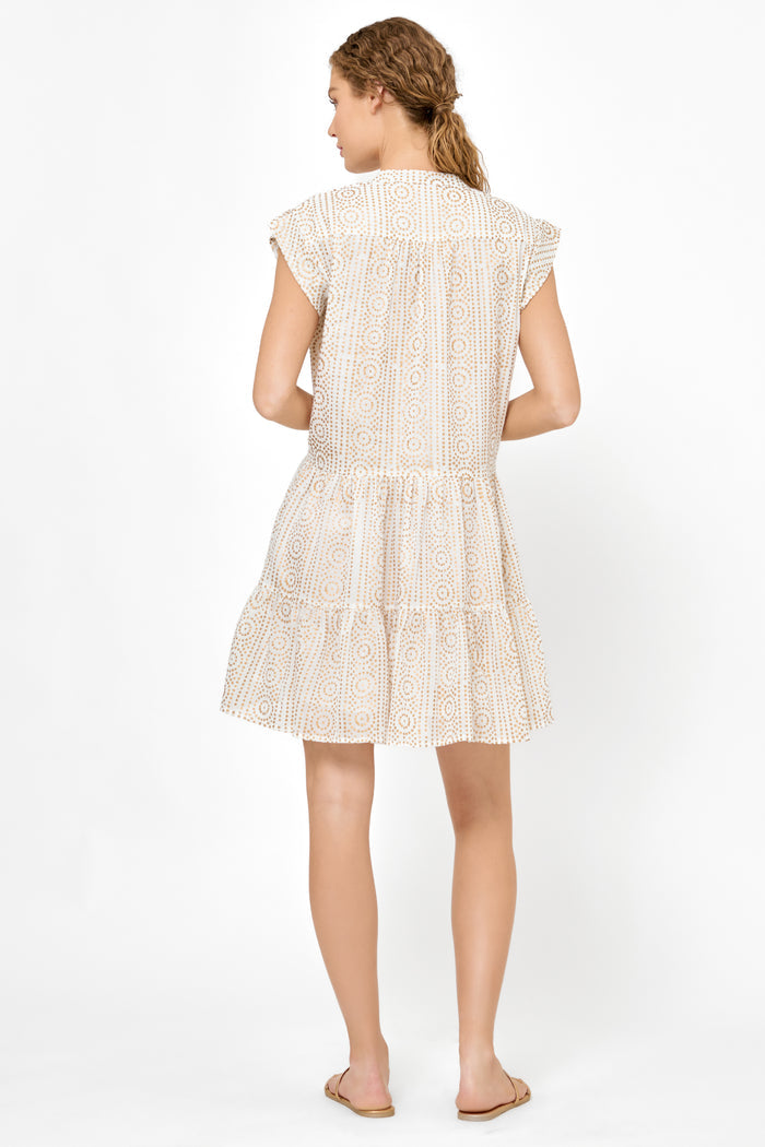 Roll Sleeve- Helene Cream Gold