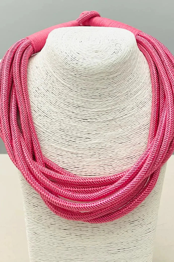 pink rope necklace