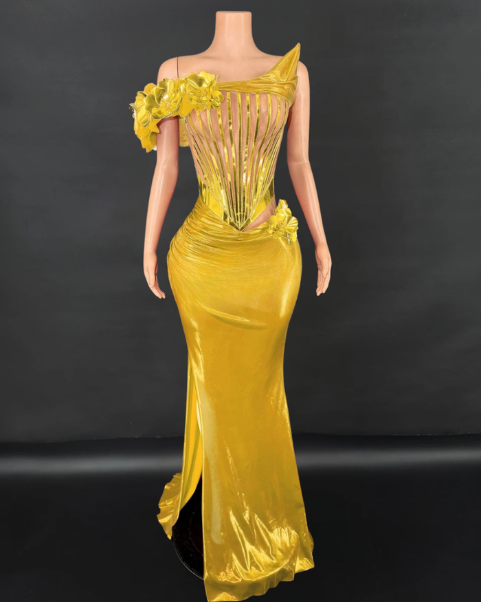 Ruby Red Evening Gown