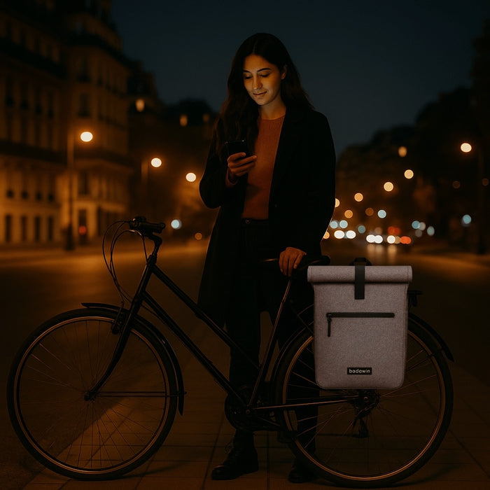 Sac à dos vélo réfléchissant Badawin – Nyx 3-en-1