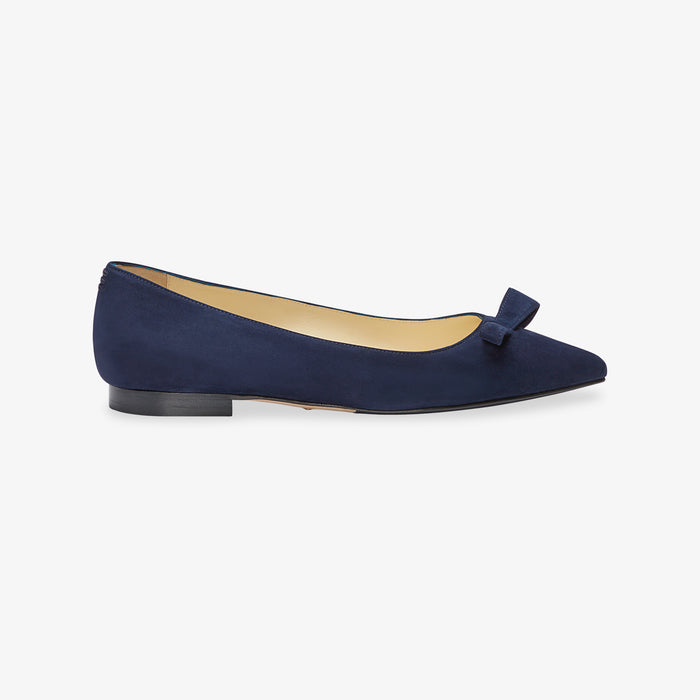 image of the  natalie flat in navy suede