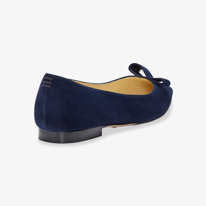 image of the  natalie flat in navy suede