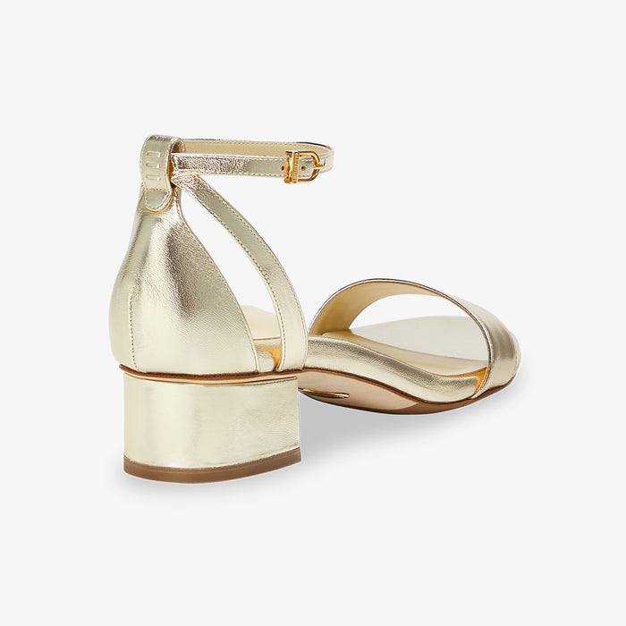 image of the perfect block sandal in gold